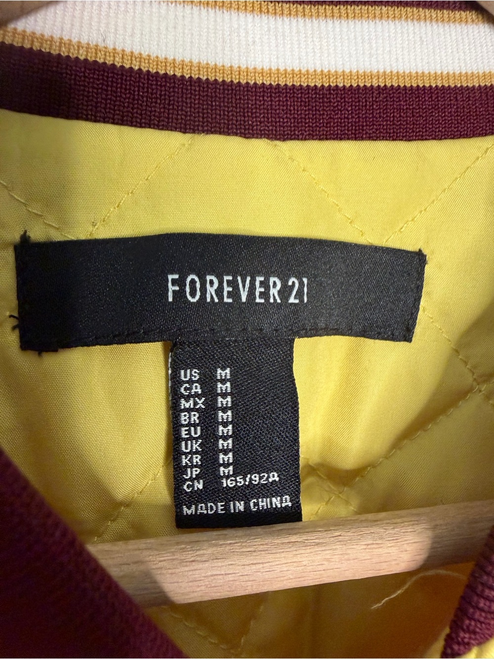 Forever 21 Yellow Satin Embroidered Bomber Jacket Size Medium - Picture 6 of 11